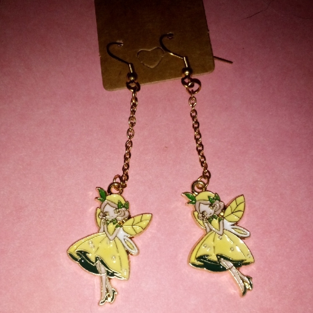 Sweet Yellow Fairy Earrings
